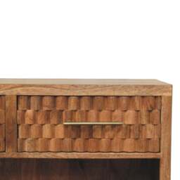 Rackhams Solid Wood Arno Shoe Storage Unit in Golden Teak - thumbnail 5