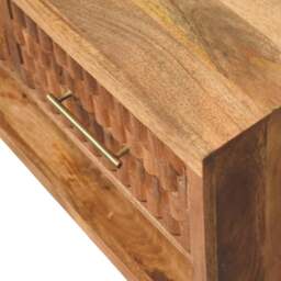 Rackhams Solid Wood Arno Shoe Storage Unit in Golden Teak - thumbnail 6