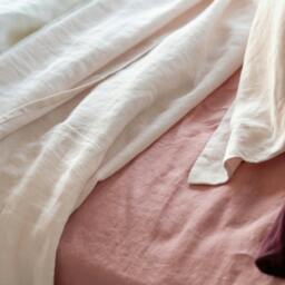 Rackhams Blush Pink French Linen 40cm Deep Fitted Sheets - Super King - Deep - thumbnail 5