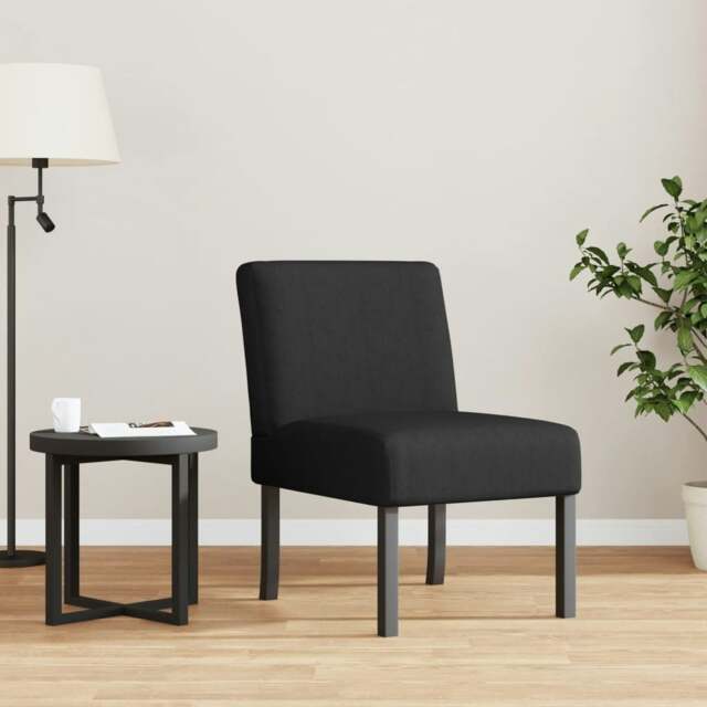 Rackhams Slipper Chair Black Fabric