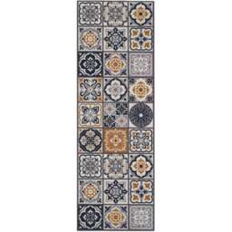 Rackhams Recycled Patchwork Beige Mats 50x150 cm - Beige - thumbnail 1
