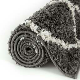 Rackhams Moroccan Dark Grey Shaggy Rug - 540 - 80X150 cm - thumbnail 4