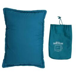 Rackhams Large Travel Pillow - Dark Teal - One Size - Dark Teal - 100% Polyester - thumbnail 2
