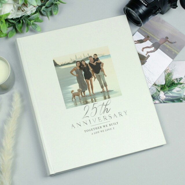 Rackhams Personalised Photo Upload 25th Anniversary Traditional Photo Album - image 1