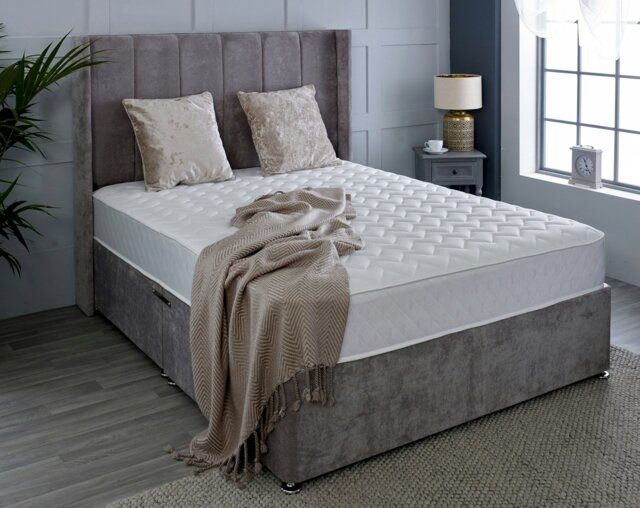 Rackhams Astral Hybrid Mattress - Soft Feel Cool Touch Quilted Sleep Surface - White - 1 - 3ft Single Mattress (90cm x 190cm) - image 1