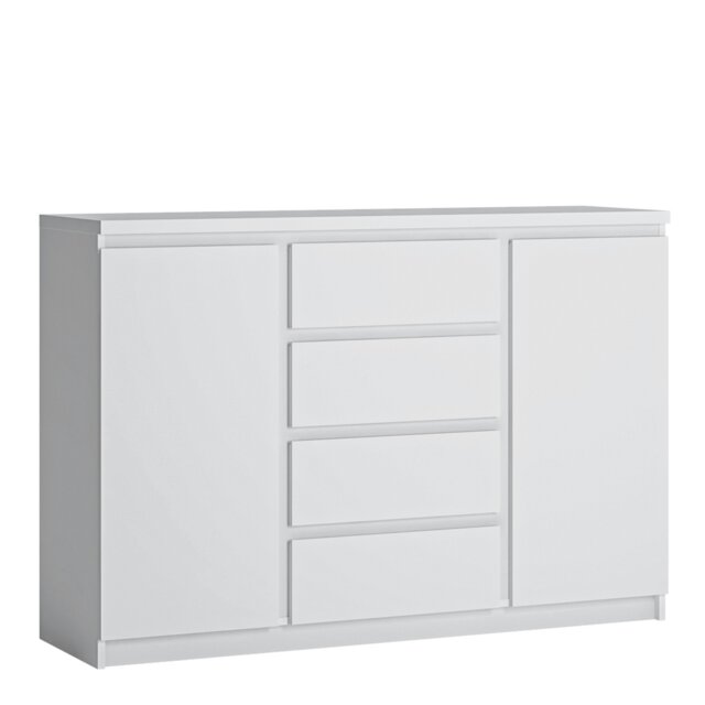Rackhams Fribo 2 door 4 drawer sideboard in White - White - 135.4 - 1 - image 1
