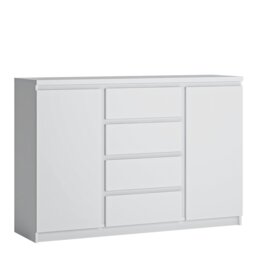 Rackhams Fribo 2 door 4 drawer sideboard in White - White - 135.4 - 1