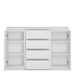 Rackhams Fribo 2 door 4 drawer sideboard in White - White - 135.4 - 1 - thumbnail 2