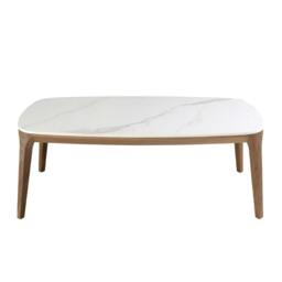 Rackhams Oval Porcelain Marble and Walnut Oval Table 2132 - thumbnail 2