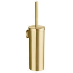 Rackhams Brushed Brass Toilet Brush and Holder - thumbnail 1