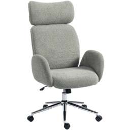 Rackhams Office Chair with Adjustable Headrest, Comfy Desk Chair, Dark Grey - Pale Grey - thumbnail 2