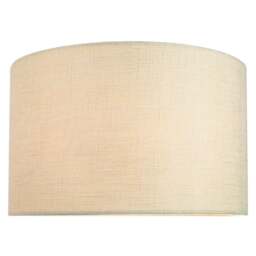 Rackhams Contemporary and Sleek 14 Inch Cream Linen Fabric Drum Lamp Shade 60w Maximum
