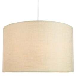 Rackhams Contemporary and Sleek 14 Inch Cream Linen Fabric Drum Lamp Shade 60w Maximum - thumbnail 5