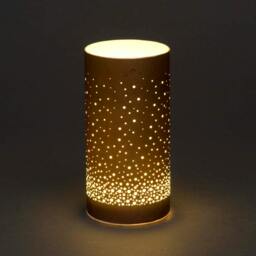 Rackhams 15cm Christmas Decorated Vase Table Snowfall Scene Copper Battery LED Lamp - 15CM - Warm white - Single christmas light - thumbnail 2