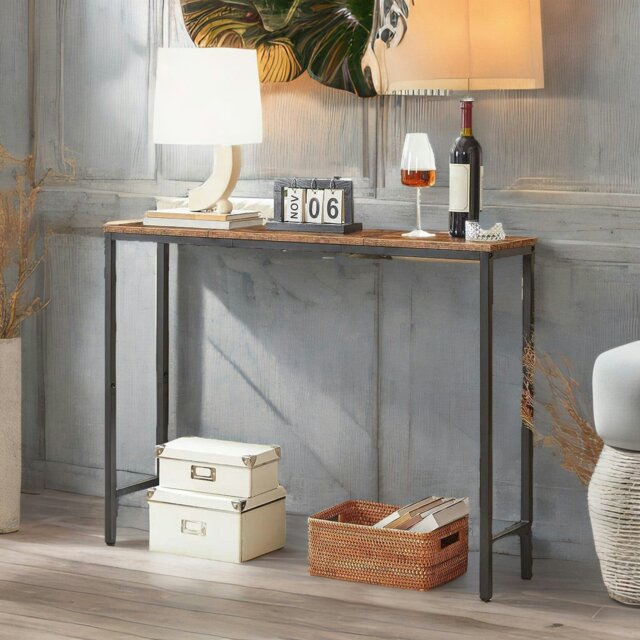 Rackhams Industrial Rustic 100CM Wide Console Table - image 1