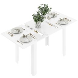 Rackhams Extendable Dining Table, Seats 4-6 People, High Gloss White - White - White - 80 - thumbnail 2