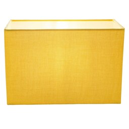 Rackhams Contemporary and Stylish Vivid Mustard Ochre Linen Fabric Rectangular Lamp Shade - thumbnail 2