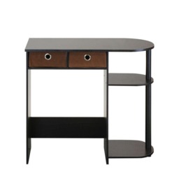Rackhams Go Green Home Laptop Notebook Computer Desk/Table, Espresso/Black/Brown Crafted for Practical Use and Stylish Living Spaces - thumbnail 3