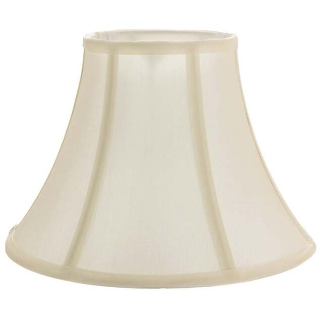 Rackhams Traditional Empire Shaped 14 Inch Lamp Shade in Rich Silky Cream Cotton Fabric - image 1