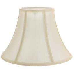 Rackhams Traditional Empire Shaped 14 Inch Lamp Shade in Rich Silky Cream Cotton Fabric