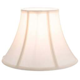 Rackhams Traditional Empire Shaped 14 Inch Lamp Shade in Rich Silky Cream Cotton Fabric - thumbnail 2