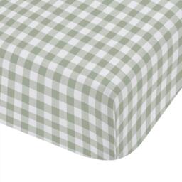 Rackhams Bamford Gingham Check Fitted Sheet Green - Single - Green - thumbnail 3