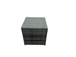 Rackhams Rattan Dining Table Sofa Set with 2 Side Tables 2 Big Footstools Outdoor Garden Furniture Set Dark Grey Mixed - thumbnail 6