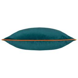 Rackhams Meridian Velvet Cushion Cover - Teal/Orange Tiger - 45cm x 45cm - Teal/Orange Tiger - 100% Polyester - thumbnail 3