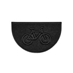 Rackhams Cycle Embossed Halfmoon Spaghetti Indoor/Outdoor Doormat - Black - No (Suitable for Outdoor)