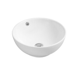 Rackhams 7467 Ceramic Vert Coned Countertop Basin - White - Ceramic - One Size - thumbnail 2