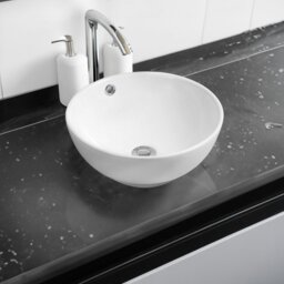 Rackhams 7467 Ceramic Vert Coned Countertop Basin - White - Ceramic - One Size - thumbnail 1