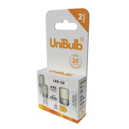 Rackhams LED G9 470lm 4.2W 4000K (Cool White) Light Bulb - Pack of 2 - thumbnail 2