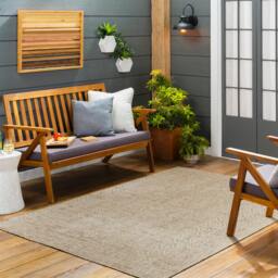 Rackhams Eagean-Global Brown Beige Cream In- & Outdoor Rug - 160cm_diameter - thumbnail 2