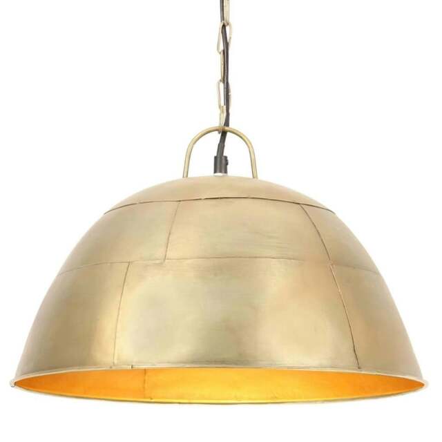Rackhams Industrial Vintage Hanging Lamp 25 W Brass Round 41 cm E27
