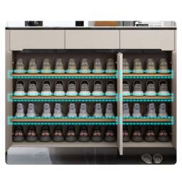 Rackhams Samantha Shoe Storage, Off White - With Golden Legs - 140cm - thumbnail 5