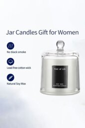Rackhams Soy Wax Pear & Freesia Scented Jar Candle - White - thumbnail 4