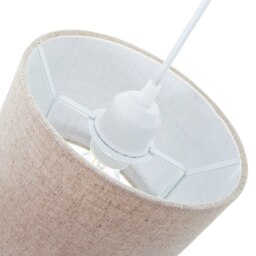 "Rackhams Contemporary and Stylish Natural Linen 8"" Lamp Shade in Oatmeal - 20cm Diameter" - thumbnail 4