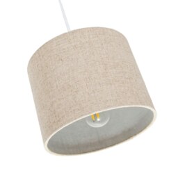 "Rackhams Contemporary and Stylish Natural Linen 8"" Lamp Shade in Oatmeal - 20cm Diameter" - thumbnail 3