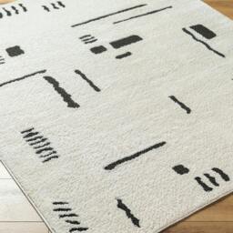 Rackhams Freud-Modern Ivory Black High Pile Rug - 160 x 213 cm - thumbnail 4