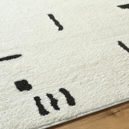 Rackhams Freud-Modern Ivory Black High Pile Rug - 160 x 213 cm - thumbnail 3