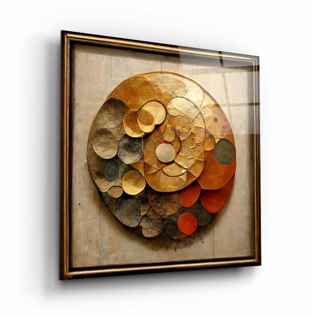 Rackhams Abstract Glass Wall Art 10 - 50x50cm - Tempered Glass (4 mm) - image 1