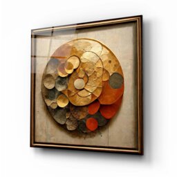 Rackhams Abstract Glass Wall Art 10 - 50x50cm - Tempered Glass (4 mm) - thumbnail 2