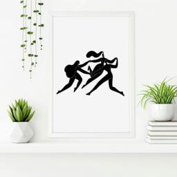 Rackhams Canvas Art For Bathrooms - Set of 2 Boho Women Wall art Prints - A2 16.54 x 23.39 in / 42 x 59.4 cm - Matte Museum Quality Art Paper 290 gsm - Oak Frame - thumbnail 6