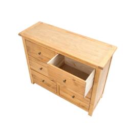 Rackhams Lugo 6 Drawer Chest of Drawers Brass Knob - Light Brown - thumbnail 4