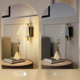Rackhams Led Wall Lamp 2 Pack, Modern Indoor Starry Wall Light, Black - Gold tone - Metal, acrylic - Gold tone - thumbnail 5