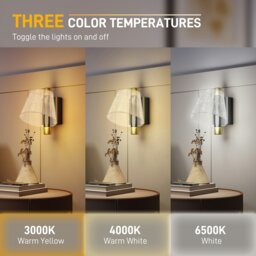 Rackhams Led Wall Lamp 2 Pack, Modern Indoor Starry Wall Light, Black - Gold tone - Metal, acrylic - Gold tone - thumbnail 4