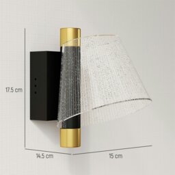 Rackhams Led Wall Lamp 2 Pack, Modern Indoor Starry Wall Light, Black - Gold tone - Metal, acrylic - Gold tone - thumbnail 6