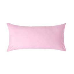 Rackhams Crisp & Cool 200 TC Egyptian Cotton Percale Housewife Pillowcase, European Size - Pink - 40 x 80 cm