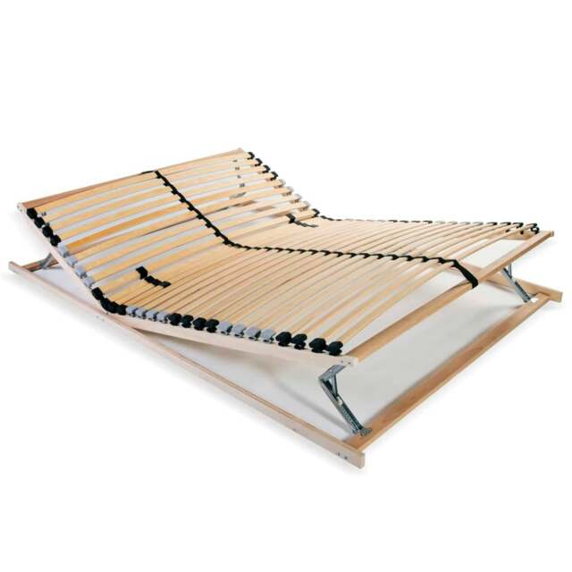 Rackhams Slatted Bed Base with 28 Slats 7 Zones 140x200 cm