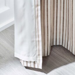Rackhams Logan Stripe Lined Eyelet Curtains Natural - 66x72 Inch - Natural - thumbnail 4
